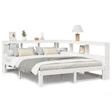 Bookcase Bed Without Mattress King Size Solid Wood Pine