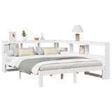 Bookcase Bed Without Mattress King Size Solid Wood Pine