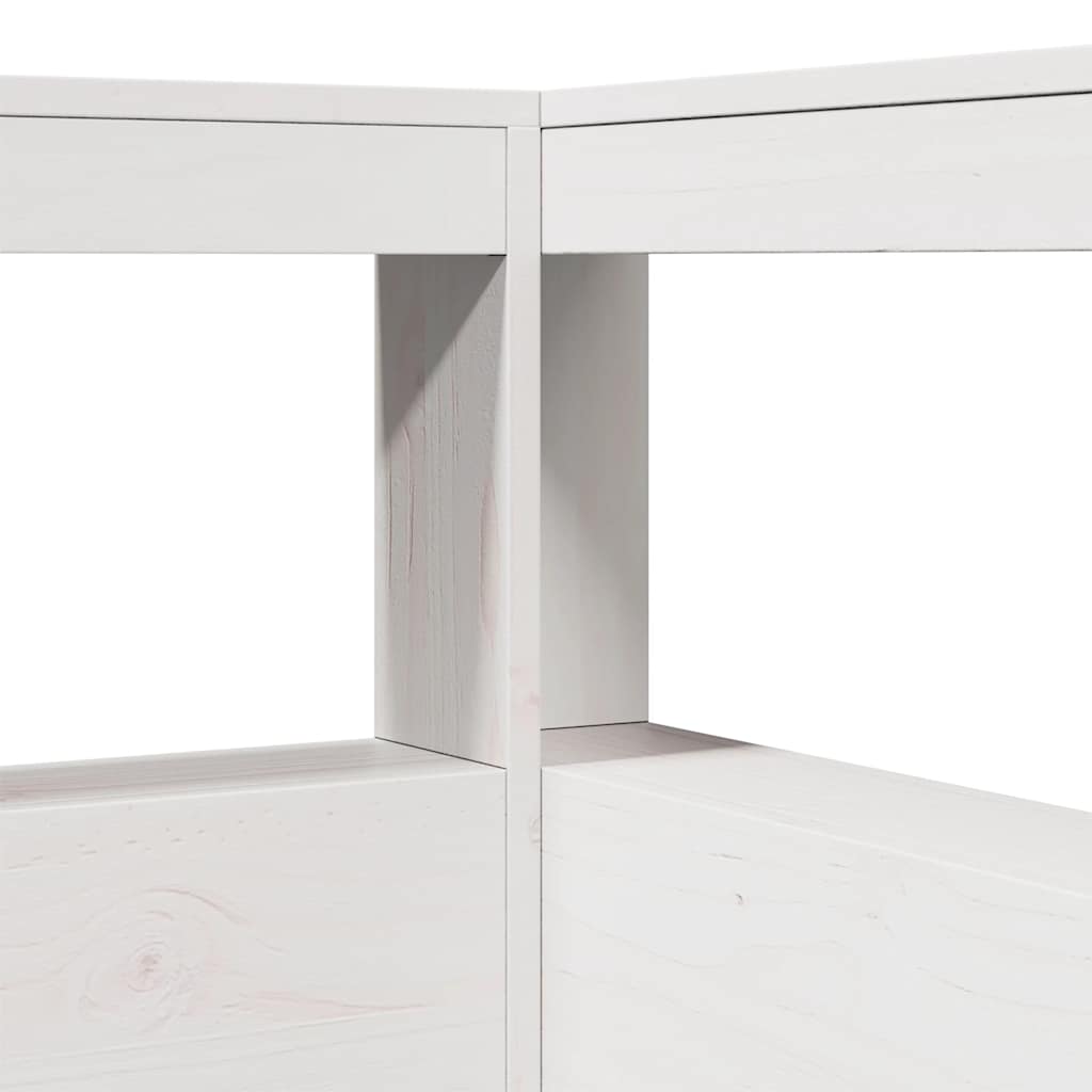Bookcase Bed Without Mattress King Size Solid Wood Pine