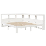 Bookcase Bed Without Mattress King Size Solid Wood Pine