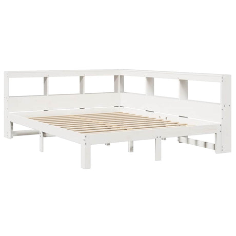 Bookcase Bed Without Mattress King Size Solid Wood Pine