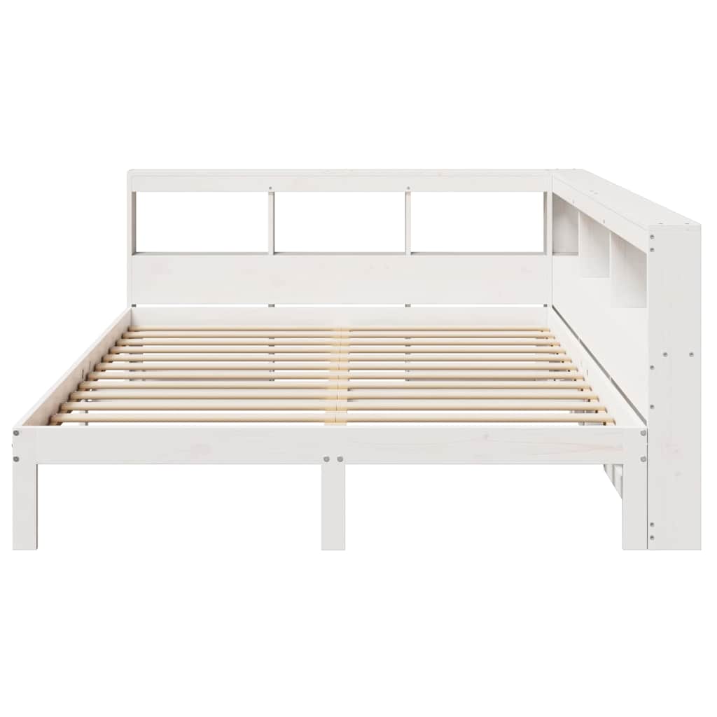 Bookcase Bed Without Mattress King Size Solid Wood Pine