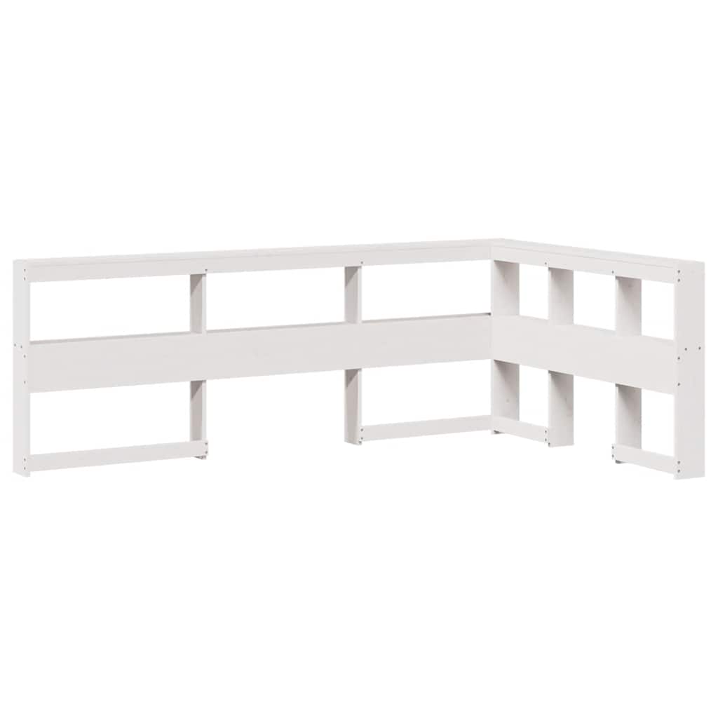 Bookcase Bed Without Mattress King Size Solid Wood Pine