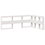 Bookcase Bed Without Mattress King Size Solid Wood Pine