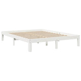 Bookcase Bed Without Mattress King Size Solid Wood Pine