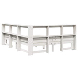 Bookcase Bed Without Mattress King Size Solid Wood Pine