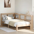 Bookcase Bed Without Mattress King Size Solid Wood Pine