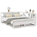 Bookcase Bed Without Mattress King Size Solid Wood Pine