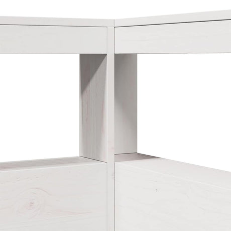 Bookcase Bed Without Mattress King Size Solid Wood Pine