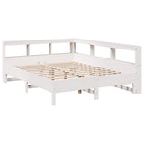Bookcase Bed Without Mattress King Size Solid Wood Pine