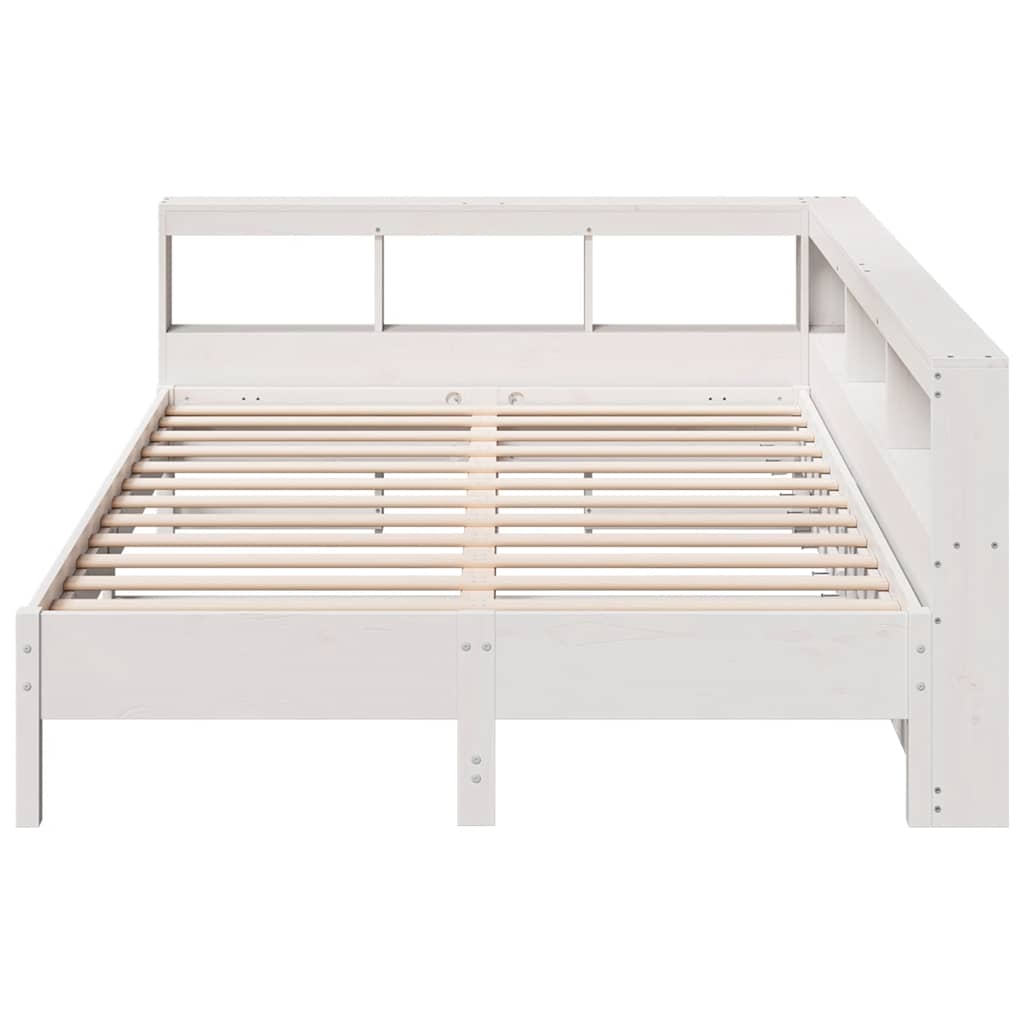 Bookcase Bed Without Mattress King Size Solid Wood Pine
