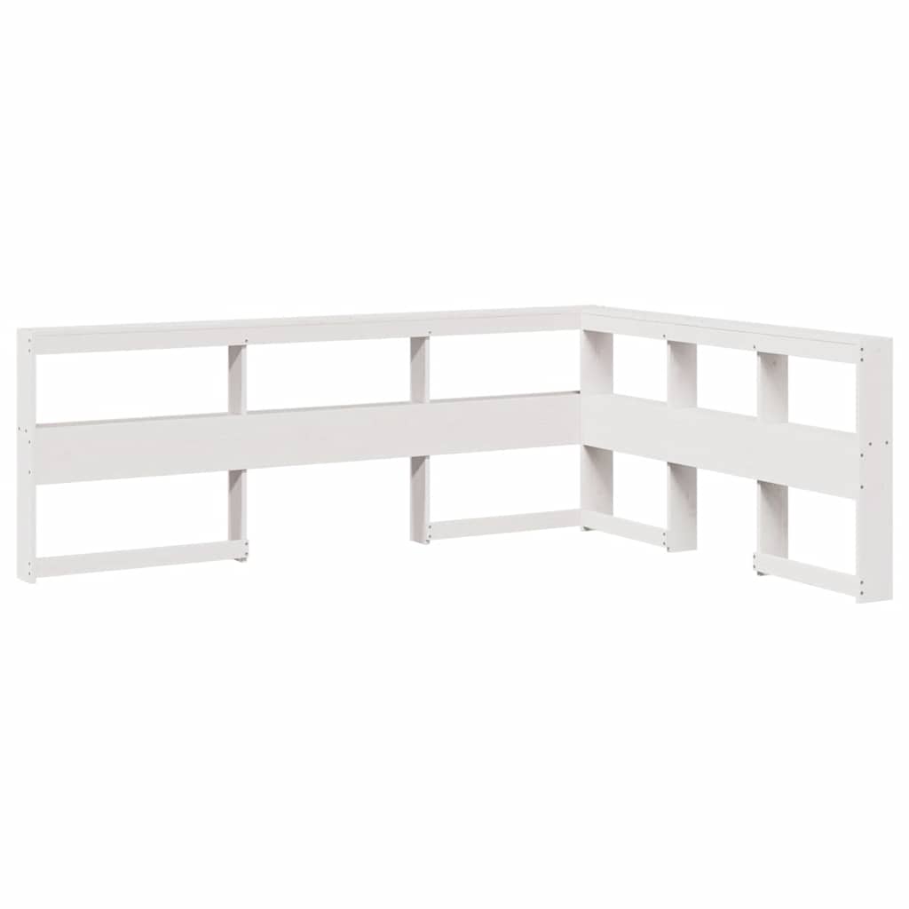 Bookcase Bed Without Mattress King Size Solid Wood Pine