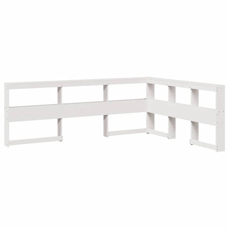Bookcase Bed Without Mattress King Size Solid Wood Pine