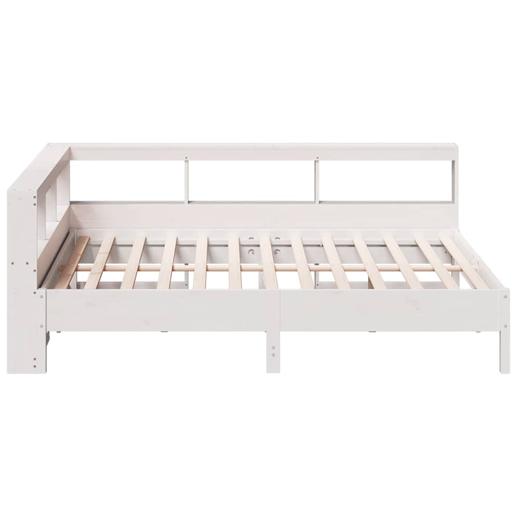 Bookcase Bed Without Mattress King Size Solid Wood Pine