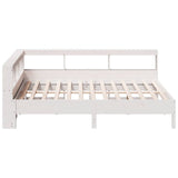 Bookcase Bed Without Mattress King Size Solid Wood Pine