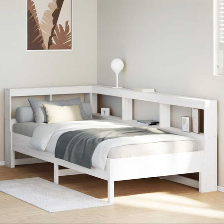 Bookcase Bed Without Mattress King Size Solid Wood Pine