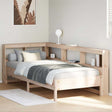 Bookcase Bed Without Mattress King Size Solid Wood Pine