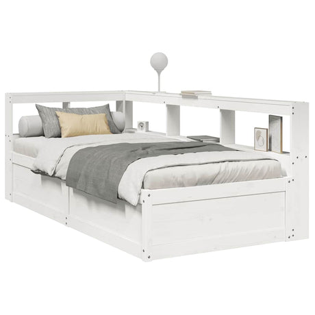 Bookcase Bed Without Mattress 180X200Cm Solid Wood Pine