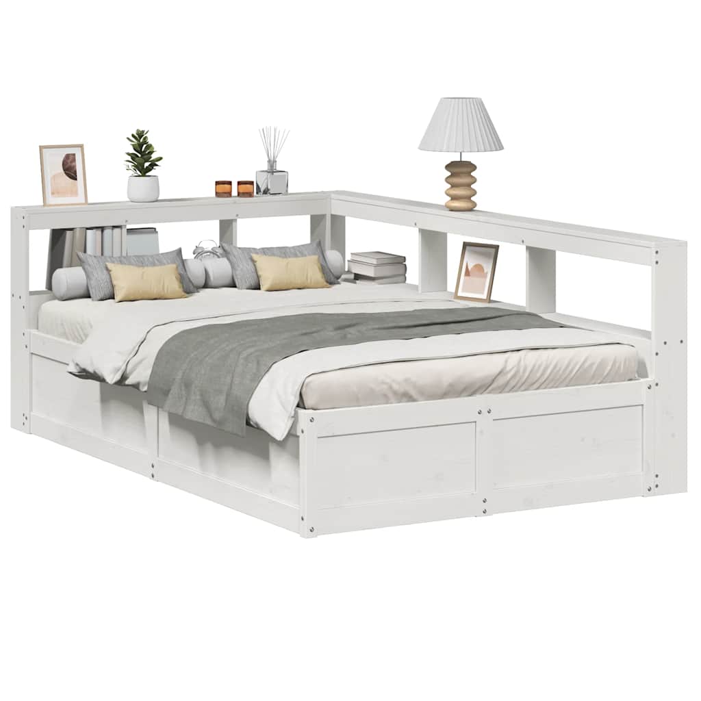 Bookcase Bed Without Mattress 180X200Cm Solid Wood Pine