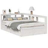 Bookcase Bed Without Mattress 180X200Cm Solid Wood Pine