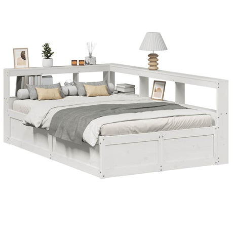 Bookcase Bed Without Mattress 180X200Cm Solid Wood Pine