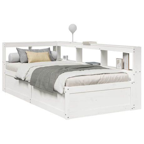Bookcase Bed Without Mattress 180X200Cm Solid Wood Pine