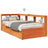 Bookcase Bed Without Mattress 180X200Cm Solid Wood Pine