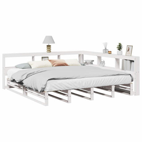 Bookcase Bed Without Mattress 90X200Cm Solid Wood Pine