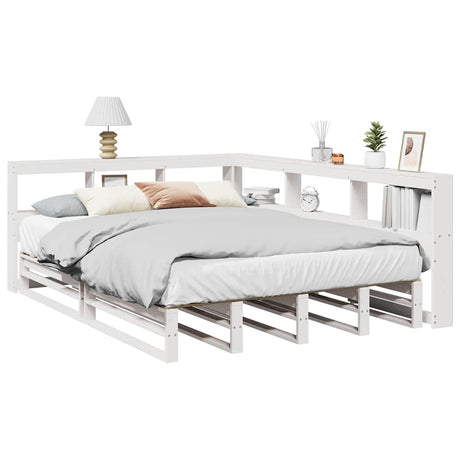 Bookcase Bed Without Mattress 90X200Cm Solid Wood Pine