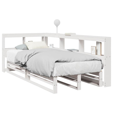 Bookcase Bed Without Mattress 90X200Cm Solid Wood Pine