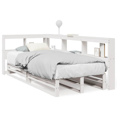 Bookcase Bed Without Mattress 90X200Cm Solid Wood Pine