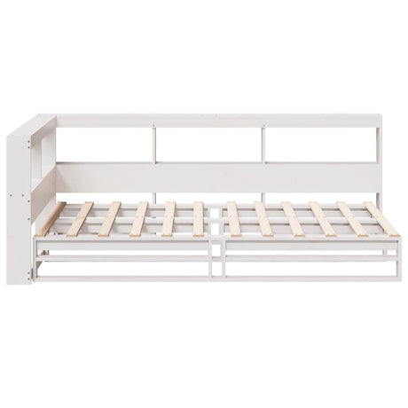 Bookcase Bed Without Mattress 90X200Cm Solid Wood Pine