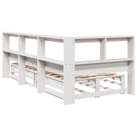 Bookcase Bed Without Mattress 90X200Cm Solid Wood Pine