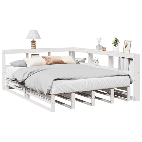 Bookcase Bed Without Mattress 90X200Cm Solid Wood Pine