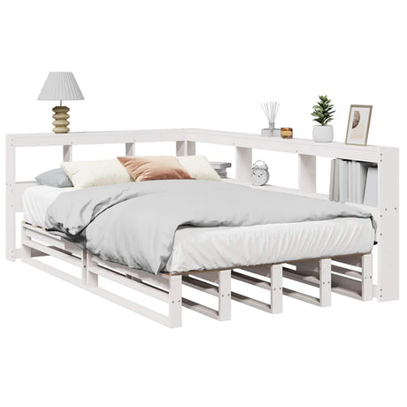 Bookcase Bed Without Mattress 90X200Cm Solid Wood Pine