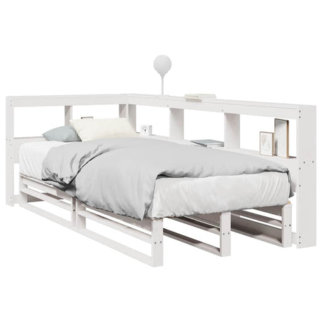 Bookcase Bed Without Mattress 90X200Cm Solid Wood Pine