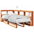 Bookcase Bed Without Mattress 90X200Cm Solid Wood Pine
