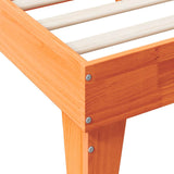 Bookcase Bed without Mattress Wax Brown 160x200cm Solid Wood Pine