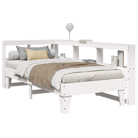 Bookcase Bed Without Mattress 140X200Cm Solid Wood Pine