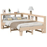 Bookcase Bed Without Mattress 140X200Cm Solid Wood Pine
