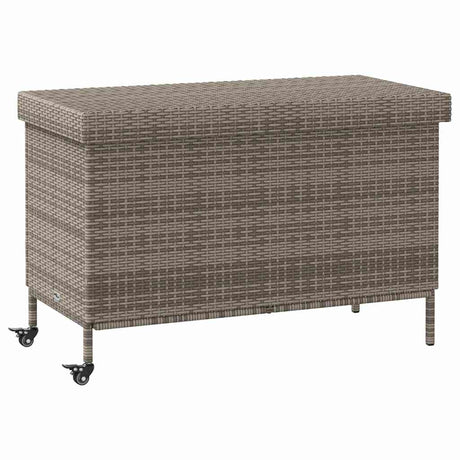 Garden Storage Box With Wheels Poly Rattan