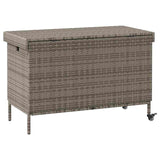 Garden Storage Box With Wheels Poly Rattan