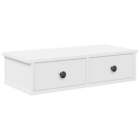 Wall Shelf With Drawers 60X25X15 Cm Engineered Wood