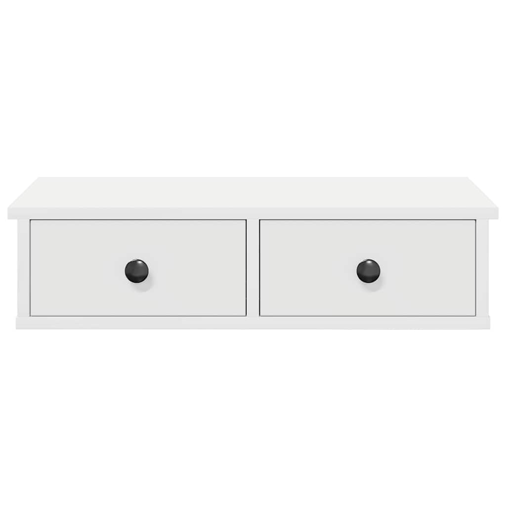 Wall Shelf With Drawers 60X25X15 Cm Engineered Wood