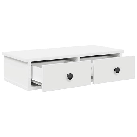 Wall Shelf With Drawers 60X25X15 Cm Engineered Wood
