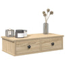 Wall Shelf With Drawers 60X25X15 Cm Engineered Wood