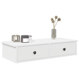 Wall Shelf With Drawers 60X25X15 Cm Engineered Wood