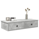 Wall Shelf With Drawers 60X25X15 Cm Engineered Wood
