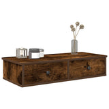 Wall Shelf With Drawers 60X25X15 Cm Engineered Wood
