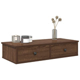 Wall Shelf With Drawers 60X25X15 Cm Engineered Wood